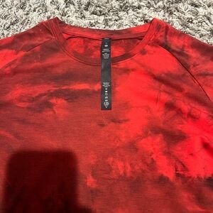 Lululemon red always agile short sleeve shirt